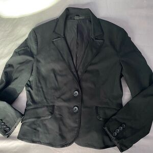 Express Black Women's Blazer Black Piping Size 12